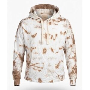 Found Los Angeles Dreamer High Low Hoodie Taupe Tie Dye FOU20T012 Women's M NEW